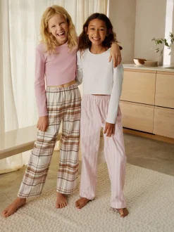 Rose/Crème - Lot de 2 pantalons de pyjama tissés (3-16ans)