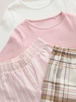 Rose/Crème - Lot de 2 pantalons de pyjama tissés (3-16ans)