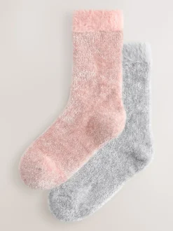Rose/gris scintillant - Paquet de chaussettes Velvet Cosy 2