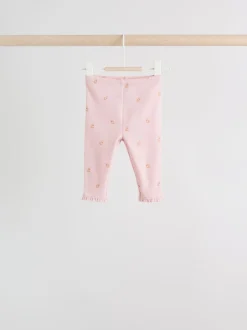 Rose/marron/cœur - Paquet de jambières pour bébé 4 (0mois-2ans)