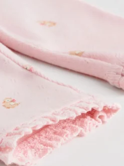 Rose/marron/cœur - Paquet de jambières pour bébé 4 (0mois-2ans)