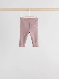 Rose/marron/cœur - Paquet de jambières pour bébé 4 (0mois-2ans)