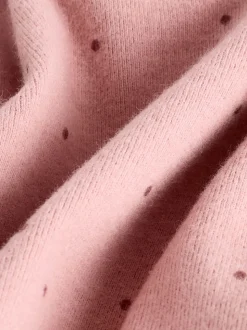 Rose/neutre - Hauts brodés à manches longues (3mois-7ans)