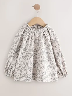 Rose/neutre - Hauts brodés à manches longues (3mois-7ans)