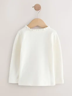 Rose/neutre - Hauts brodés à manches longues (3mois-7ans)