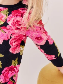 Rose/Noir - Lot de 3 pyjamas Snuggle (9mois-16ans)