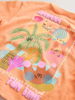 Rose/Orange - Ensemble short haut et cycliste Lot de 2 (3mois7ans)