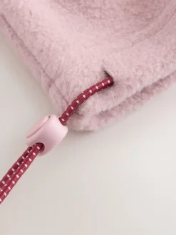 Rose/rouge bordeaux - Polaire graphique à demi-zippée