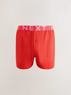 Rose/Rouge/Vert - Lot de 5 boxers amples