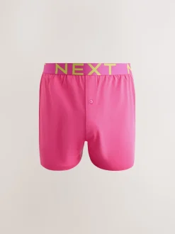 Rose/Rouge/Vert - Lot de 5 boxers amples