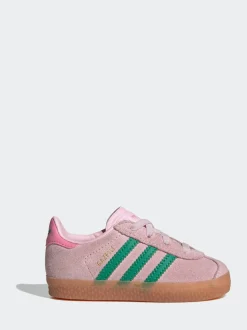 Rose/Vert - Adidas Originals Baskets Gazelle Comfort Closure élastiques pour Bébé