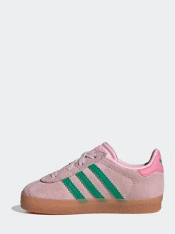 Rose/Vert - Adidas Originals Baskets Gazelle Comfort Closure élastiques pour Bébé