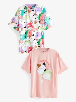 Rose/Violet - Squishmallows Nighties 2 Pack (5-14ans)