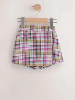 Rose/vison - Ensemble jupe à carreaux et collants (3mois-7ans)