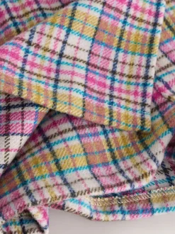 Rose/vison - Ensemble jupe à carreaux et collants (3mois-7ans)