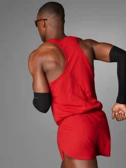 Rouge - Adidas Adizero Essentials Running Split Shorts