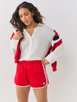 Rouge - adidas Originals Adicolour 3-Rayures Sprinter Shorts