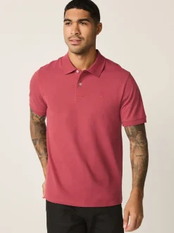 Rouge - Ajustement régulier - Polo Manches courtes Pique