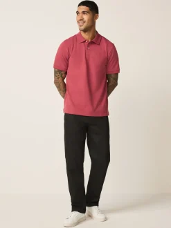 Rouge - Ajustement régulier - Polo Manches courtes Pique