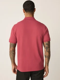 Rouge - Ajustement régulier - Polo Manches courtes Pique