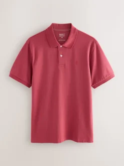 Rouge - Ajustement régulier - Polo Manches courtes Pique