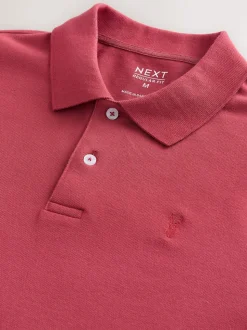 Rouge - Ajustement régulier - Polo Manches courtes Pique