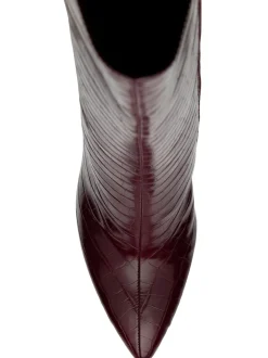 Rouge - Bottes Ravel hauteur genou à talons