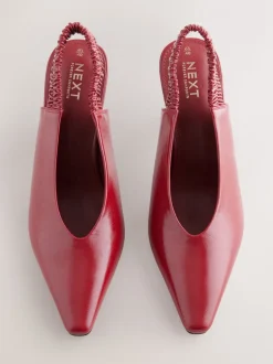 Rouge - Chaussures à talons hauts à bout pointu