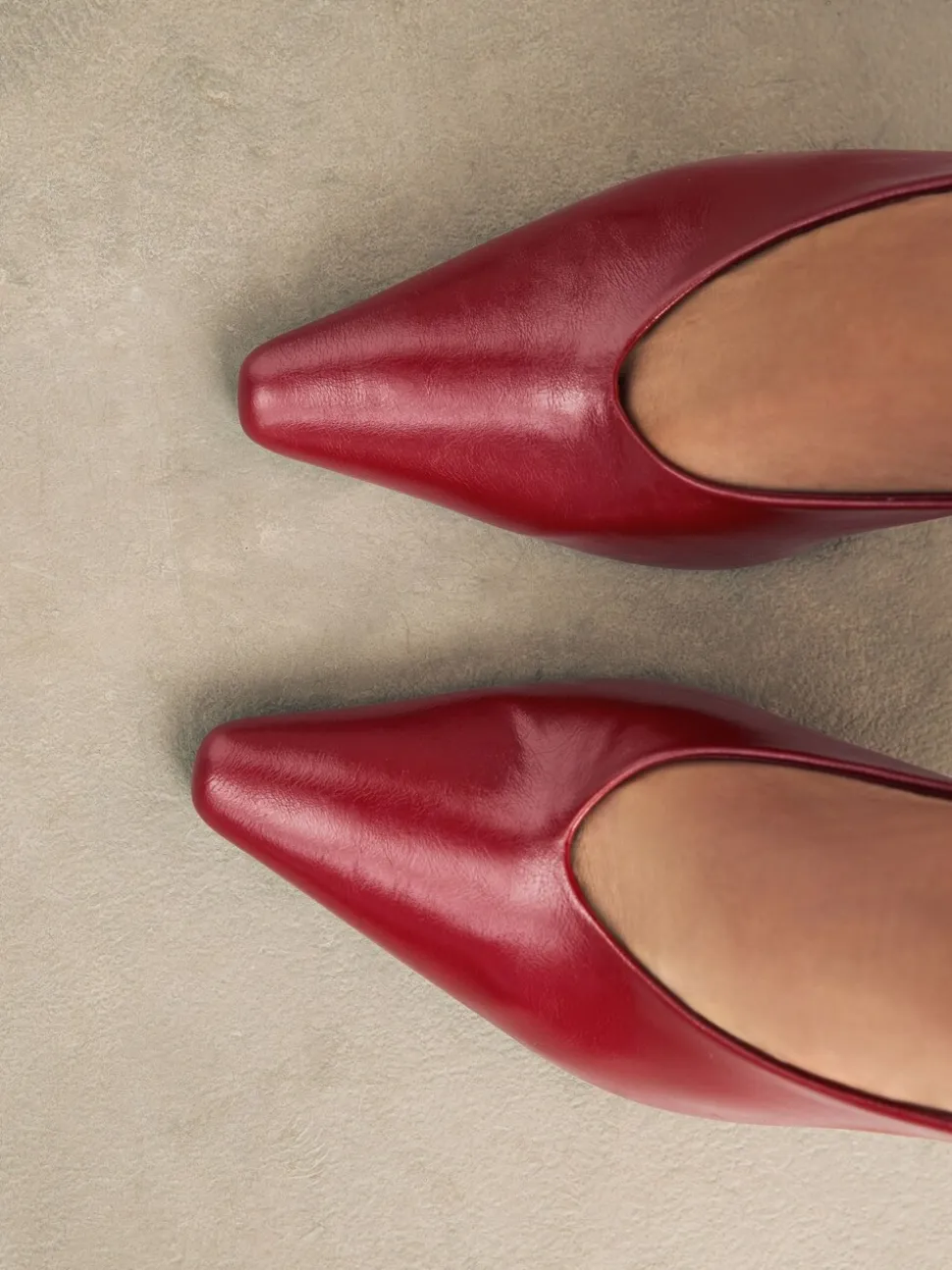 Rouge - Chaussures à talons hauts à bout pointu