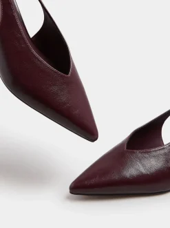 Rouge - Chaussures Long Tall Sally V Cut Kitten à talon à bride arrière