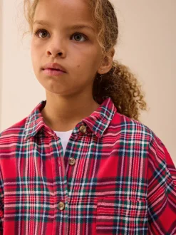 Rouge - Chemise à carreaux (3-16ans)