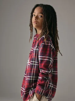 Rouge - Chemise Superdry à carreaux