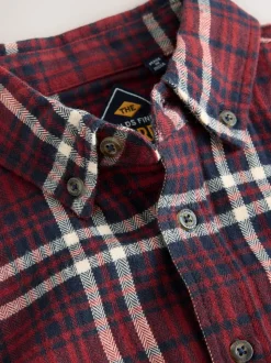 Rouge - Chemise Superdry à carreaux