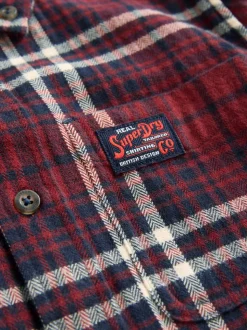 Rouge - Chemise Superdry à carreaux