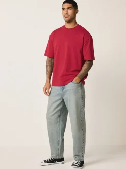 Rouge - Coupe ample - T-shirt épais