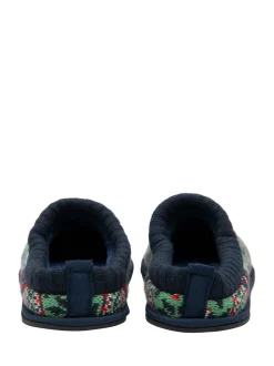 Rouge - Dunlop Mens Motif Fair Isle Mules pantoufles doublées chaudes