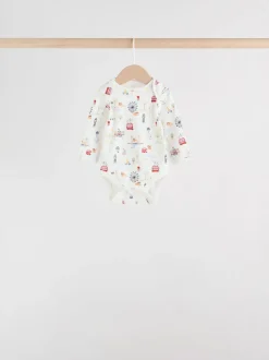 Rouge - Lot de 5 bodies à manches longues Bébé London