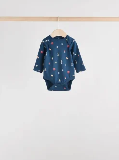 Rouge - Lot de 5 bodies à manches longues Bébé London