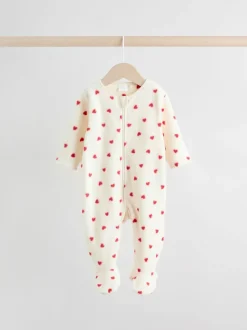 Rouge - Lot de 2 dors-bien bébé en micro polaire avec fermeture éclair bidirectionnelle