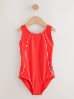 Rouge - Maillot de bain Racerback (3-16ans)