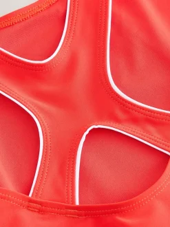 Rouge - Maillot de bain Racerback (3-16ans)
