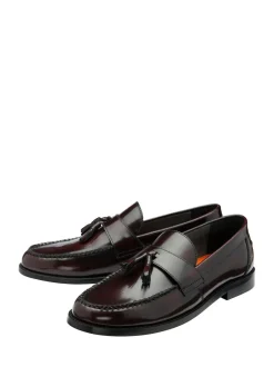 Rouge - Mocassins Frank Wright en cuir à enfiler pour homme