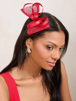 Rouge - Pince à cheveux fascinateur à nœud
