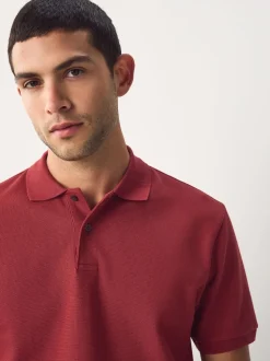 Rouge - Polos texturé Coupe classique