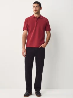 Rouge - Polos texturé Coupe classique