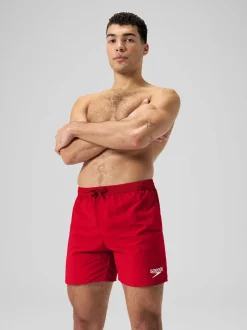 Rouge - Speedo Mens Essentiel Shorts de bain