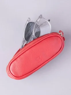 Rouge - Étui Lakeland en cuir à deux verres