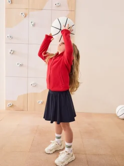 Rouge - Veste polaire zippée avec poches (3-16ans)