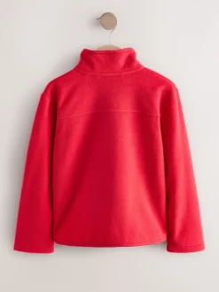 Rouge - Veste polaire zippée avec poches (3-16ans)