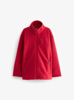 Rouge - Veste polaire zippée avec poches (3-16ans)